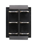 DPDT Momentary Rocker Switch On Off On 6 Pin 3 Position Snap In Toggle Switch 20A 125VAC black rear view