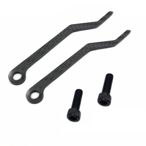 Tough As Nails Carbon Fiber Chain Catcher For Road Bikes includes two carbon straps and mounting screws for secure installation.