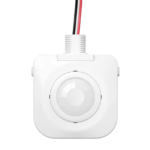 Front view of 360 Degree Ceiling Occupancy Sensor For High Bay Lighting No Brainer Upgrade Passive Infrared Motion Sensor with wiring