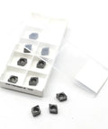 Premium 4nkt060308r-m Hard Steel Turning Inserts For Lathe Tools, eight inserts in a clear box, ideal for metal machining.