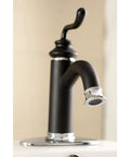 Royale LS5413RL Brushed Brass Bathroom Faucet with solid brass construction, single-hole deck mount, and drip-free ceramic disc.