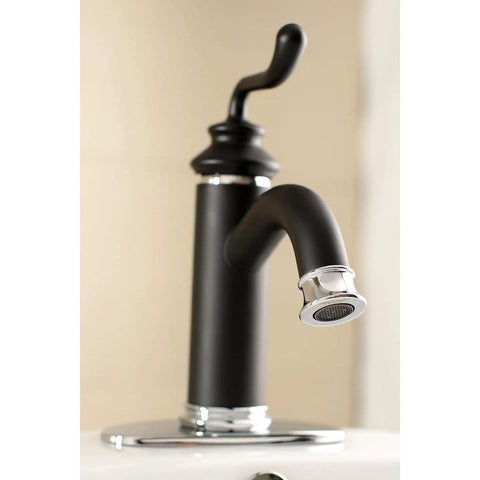 Royale LS5413RL Brushed Brass Bathroom Faucet with solid brass construction, single-hole deck mount, and drip-free ceramic disc.