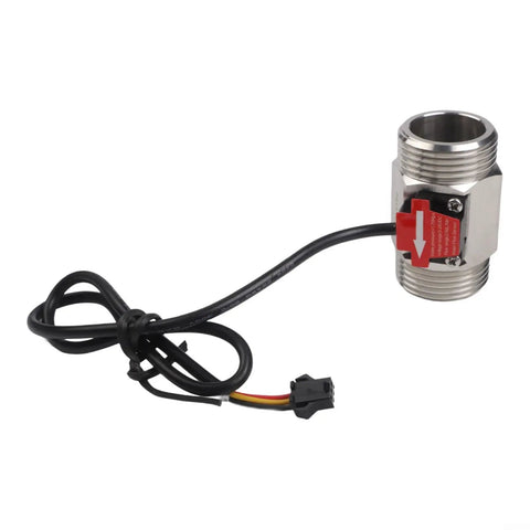 Industrial Water Flow Sensor For G1 DN25 Hall Switch 2 To 50 Lpm 24V High Temp Stability Waterproof Sealed Housing Stainless Steel Shaft Easy Installation For Heaters And Pumps, with cable