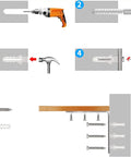 Assembly instructions showing steps to install Heavy Duty 4X4 Inch L Brackets Solid Stainless Steel Corner Supports.