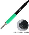 Six Hole T245 Soldering Handle For Precision Soldering Stations With High Temperature Silicone Grip Pro Grade Fast Heat Dissipation