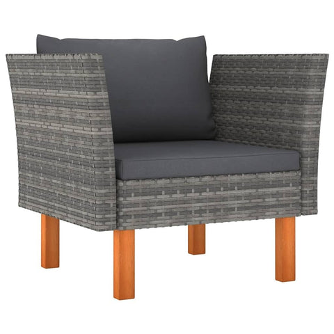 Single chair from 9 Piece Outdoor Garden Lounge Set With Weather Resistant PE Rattan And Steel Frame Zippered Cushions Ideal For Backyard Patio Or Poolside Hangouts And Lounging With Friends