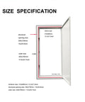 Size specifications for Beefy Metal Access Panel 14 By 29 Inch With Spring Lock No Key Needed For Drywall And Ceiling White Steel Door