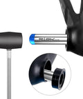 CYCEARTH bicycle bottom bracket bearing removal tool; silver steel shaft with blue collar and black mallet head
