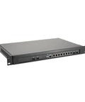 Kickass Home Lab Networking Rig With Intel Core I5 Processor And Eight 25gbe Lan Ports Plus Four Sfp Uplinks, front view in black, rackmount design.