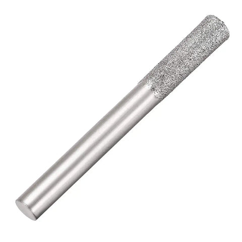 Diamond Burrs For Rotary Tool Set One Quarter Inch Shank 6mm Carving Drill Bits 150 Grit Cylindrical Pack Of 5 Grind Ready High Hardness Wear Resistant For Metal Wood Plastic Engraving