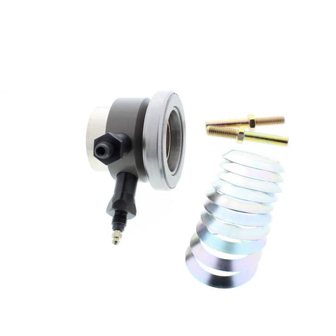 Complete Hydraulic Throwout Bearing And Hose Installation Kit Direct Fit Release Bearing For Chevy Clutch Systems bolt on components including bearing and spacers.