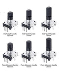 High Precision 360 Degree Rotary Encoder EC12 RE12 24 Position 3 Pin No Push Button Switch with various handle sizes