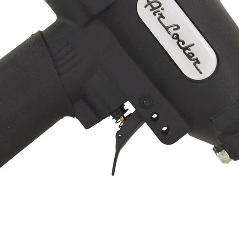 Heavy Duty Professional Air Punch Nailer With Piston Driver close-up showing trigger and connection point for pneumatic use.