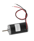 Heavy Duty 24V 3500Rpm Permanent Magnet Dc Carbon Brush Motor With Reversible Cw Ccw Rotation And Big Torque Metal Gears view with two wires