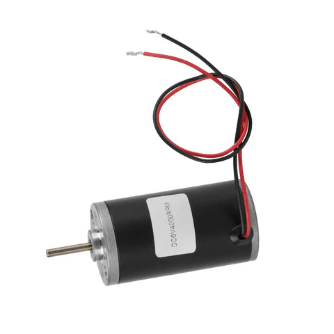 Heavy Duty 24V 3500Rpm Permanent Magnet Dc Carbon Brush Motor With Reversible Cw Ccw Rotation And Big Torque Metal Gears view with two wires