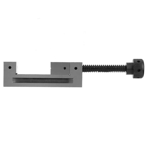 Grinding Vise 50mm Jaw Width 73mm Opening For CNC Milling And Grinding, One Piece Body With Hardened Surfaces, Stable Clamping For Precise Vertical Or Horizontal Holding, Great For Milling And Grinding Applications, side view with screw handle