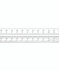 Pro Grade Spring Tempered Steel Ruler With Satin Chrome Finish For Quick Reading Inch Graduations 24 Inch Length 4R Scale 3/64 Inch Thick
