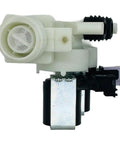Three Way Water Inlet Valve Solenoid Control For Laundry Machines Built To Last No Fuss Plastic And Metal Construction Fast Precise Flow Switching For Reliable Everyday Appliance Performance, white and black laundry valve
