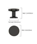 2 Pack Slick Oil Rubbed Bronze Cabinet Knobs For Kitchen Cabinets And Bathroom Vanities Top Notch Solid Metal Handles, dimensions shown.