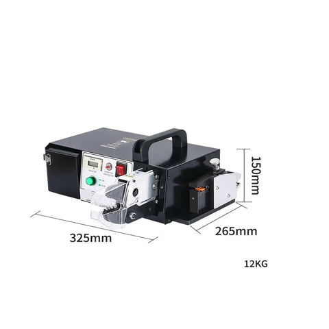 Professional Electric Terminal Crimping Tool And Automatic Wire Stripper Combo with dimensions 325mm x 265mm x 150mm, weighing 12KG.