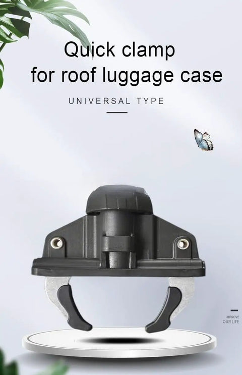 Roof Box Mounting Kit With Universal Quick Release Caliper Clips for Car Roof Racks And Luggage Carriers, close-up view