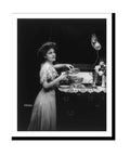 Retro Kitchen Scene Wall Art Print Professionally Framed In Classic Black Wood Antique Era Photo Old School Office Decor With Fade Resistant Archival Print