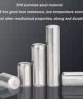 304 Stainless Steel Dowel Pins Set 100 Pieces Precision Ground Alignment Rods For CNC Machinery Fixtures Tooling And Industrial Projects 2x5 Size Built Tough For Boss Grade Quality