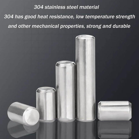 304 Stainless Steel Dowel Pins Set 100 Pieces Precision Ground Alignment Rods For CNC Machinery Fixtures Tooling And Industrial Projects 2x5 Size Built Tough For Boss Grade Quality