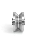 Heavy Duty V Groove Roller Bearing Pulley For Small Cranes And Fishing Systems, Stainless Steel 304 Wire Rope Guide Wheel