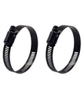 Two Pack 4 Inch Heavy Duty Stainless Steel Adjustable Worm Gear Hose Clamps 78 To 102 Millimeters Size Range Fuel Line Clamp For Plumbing Automotive And Mechanical Applications Black