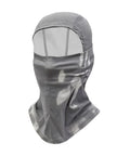 Gray thermochromic color changing long face mask for winter cycling and skiing headwear street ready thickened nylon warm neck gaiter