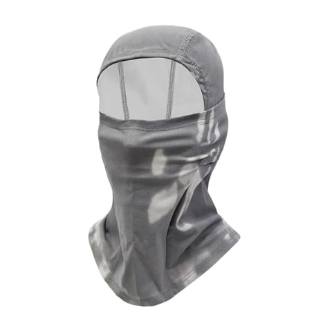 Gray thermochromic color changing long face mask for winter cycling and skiing headwear street ready thickened nylon warm neck gaiter