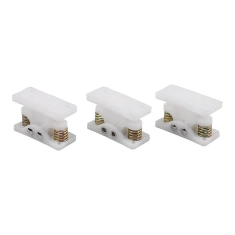 Spring Loaded Double Roller Door Lock Catch Clamp Stop with Secure Grip White for RV Camper Caravan Motorboat 3 Pack