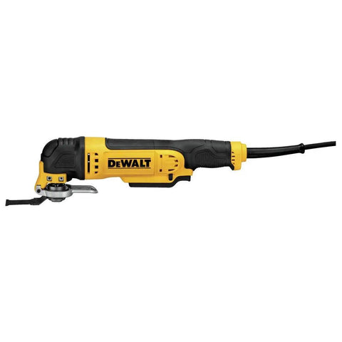Oscillating Tool With 3 Amp Corded Motor, Quick Change Attachments, Dual Grip Variable Speed Trigger, Bright LED shown from side