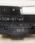 Snap Action Micro Switch 15 Amp Spdt Hinge Lever Hardcore Construction Aluminum Panel Heavy Duty Screw Terminal Mount close-up of connector.