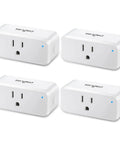 Smart Outlet Switches 4 Pack With Auto Pairing And Energy Monitoring For Alexa And Smart Home Systems Plug And Play Setup
