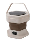 No Sweat Portable Folding Mini Washer Featuring Quick Wash And Spin Cycle, 5.5 Pound Capacity, Slick Khaki Build in portable design.