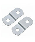 Compact Right Angle Corner Bracket For Woodworking Metal Frame Brace Plate, silver finish, two brackets with holes for screws