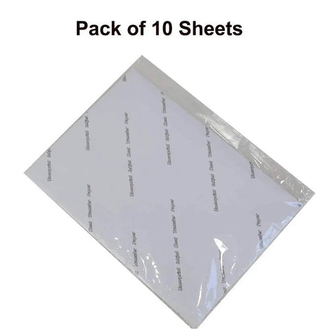 Pack of 10 Printable Heat Transfer Vinyl Paper For Inkjet Printers Iron On HTV For Dark Fabrics in A4 Size