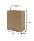 Medium Kraft Paper Bags With Handles 250 Pack Bulk For Daily Use Retail Packaging And Craft Decor Color Options In Kraft Brown.