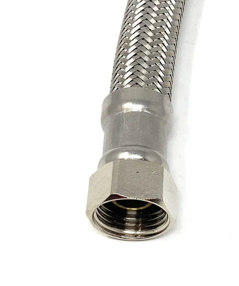 One Half Inch Flexible Water Heater Connector Hose With Braided Stainless Steel For High Pressure And High Temperature, 80 Cm Length