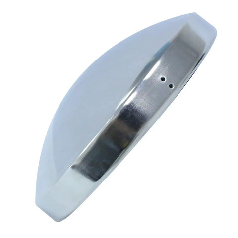 Side angle of Rear Wheel Hub Cap Covers For Semi Trucks 8 Inch Dome Style Beefy Chrome Finish 4 Pack With 8 Inch Outer Diameter