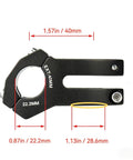 22.2mm Short Bike Stem 40mm Length Aluminum Alloy Handlebar Stem For MTB BMX E-Bikes Black