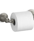 Devonshire Toilet Paper Holder In Brushed Nickel, Easy Install, Modern Look, Durable Finish, Double Post Pivot Design For Quick Roll Changes