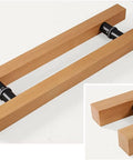 Heavy Duty Sliding Barn Door Handle Wooden Push Pull Bar For Wood Doors Durable Long Lasting 39.4 Inch Length Multifunctional Door Pull