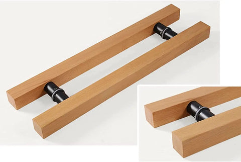 Heavy Duty Sliding Barn Door Handle Wooden Push Pull Bar For Wood Doors Durable Long Lasting 39.4 Inch Length Multifunctional Door Pull