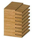 Pro Grade Fine Finger Joint Router Bit 3390 creates interlocking wood edge profile, suitable for cabinetry and furniture joinery.
