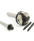 Mini Lathe Chuck 2 Inch Diameter With MT1 MT2 Shanks, Three Quarter MT1 Taper, Precision Steel Jaw Set, and accessories