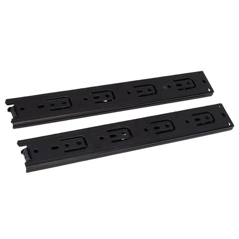 Black Beefy 12 Inch Drawer Slides Full Extension Side Mount With Double Ball Bearings for cabinets