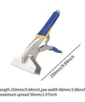 Sheet Metal Hand Seamer For Flattening And Seaming Durable Steel Multiuse Duckbill Clamp With Comfortable Grip A Real Workhorse For DIY Metalworking And Restoration Projects, showing dimensions.